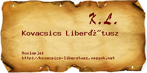 Kovacsics Liberátusz névjegykártya
